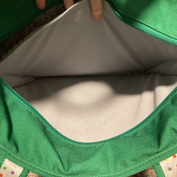 OGIO HAMPTON SOLD OUT LAPTOP BAG KELLY GREEN POLKA DOT SCHOOL BAG PREPPY TOTE - Picture 6 of 7